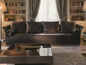 Longhi 3-х местный кожаный диван Loveluxe 2014 – royal collection W 585