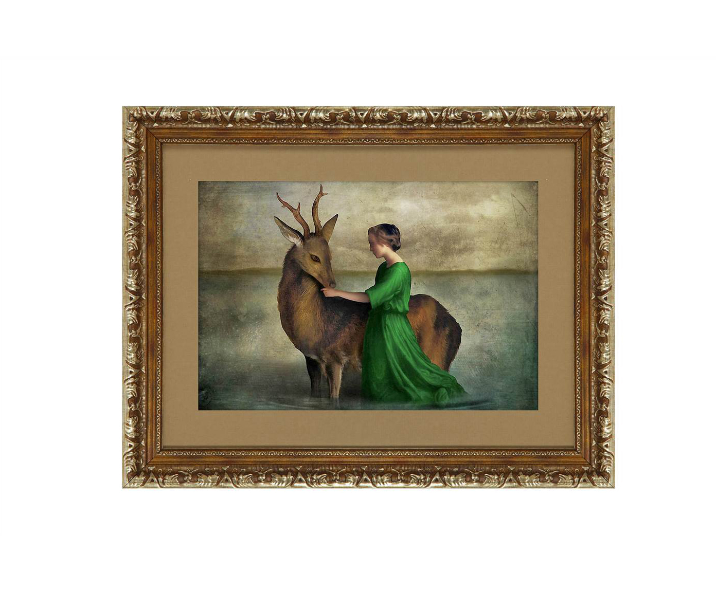 3800-15FLW01.112 Принт на акварельной бумаге с паспарту в раме TO4ROOMS 