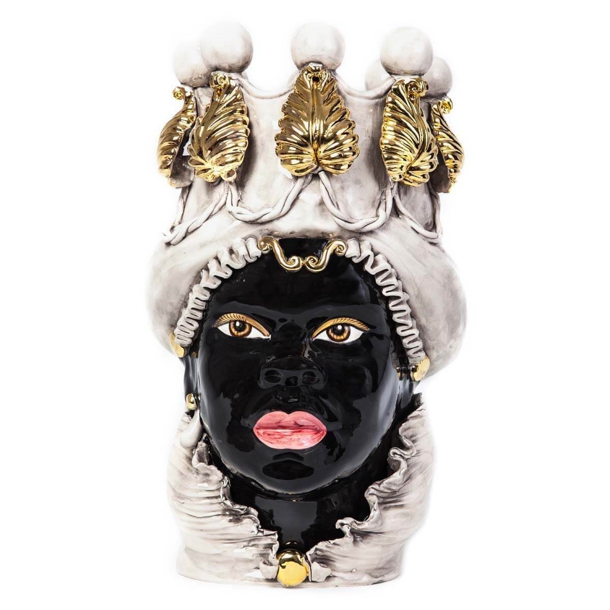 200837-01 ABHIKA ВАЗА MORO LADY С ПОДСВЕЧНИКОМ GOLD 