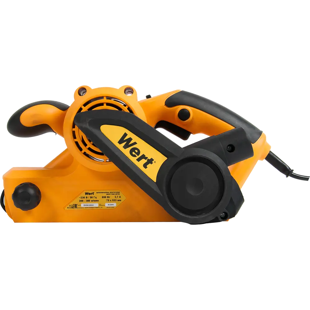 Ленточная шлифовальная машина сетевая Wert EBS 0875E, 850 Вт, 75x533 мм STLM-2064722 - Вид №1