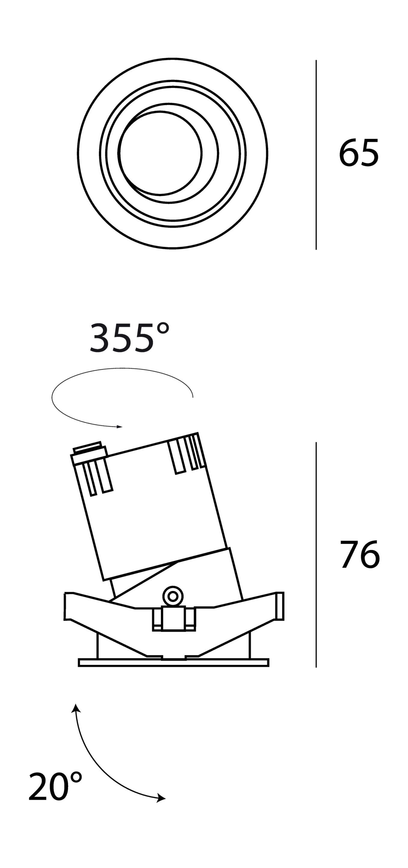 Алюминиевый утопленный регулируемый светодиодный прожектор Lucifero's Best ARCH-00056494 - Вид №10