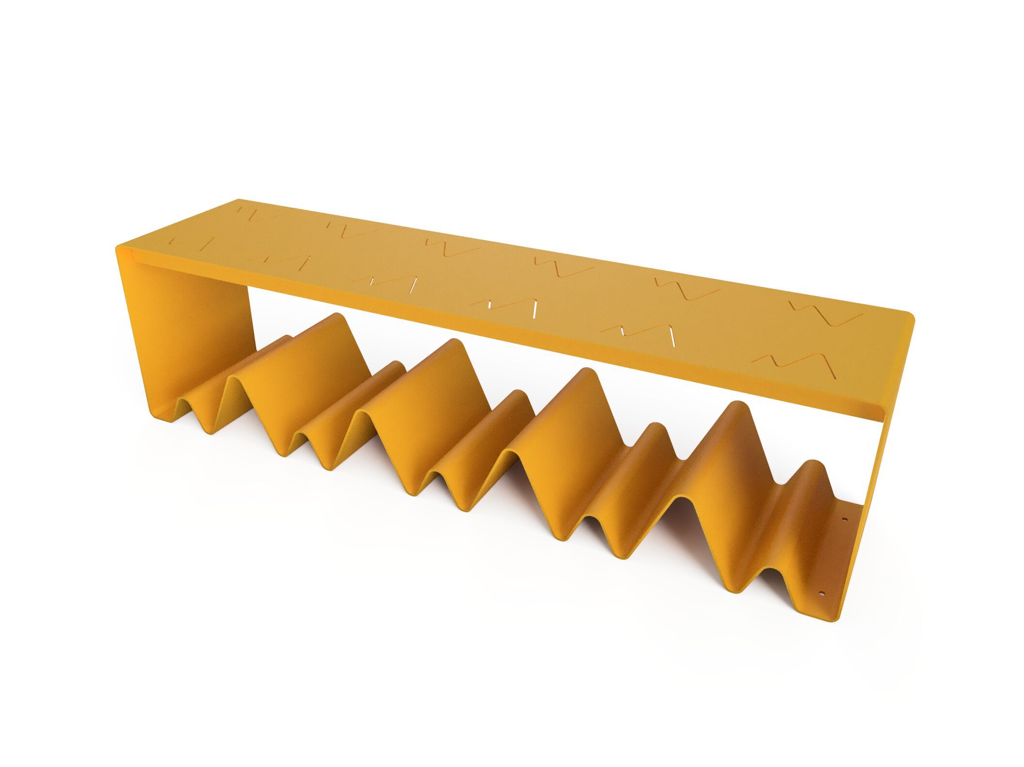 Стальная скамья без спинки Studio Città WAVE ARCH-00106745