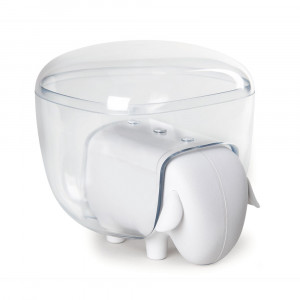 QL10227-WH-CL Держатель для ватных дисков sheep белый-прозрачный Qualy