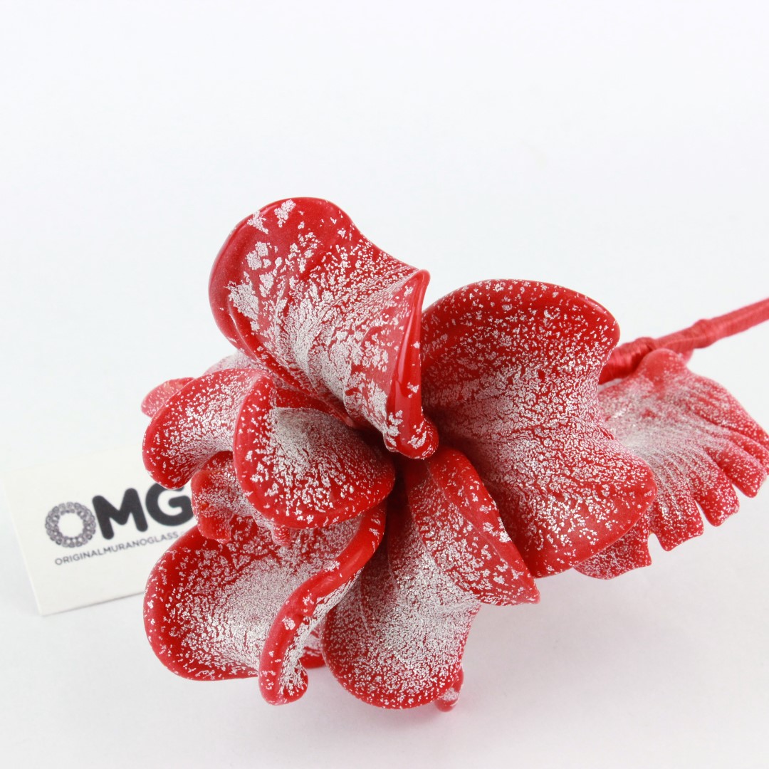 1551 ORIGINALMURANOGLASS Подарочный цветок - ассорти - Муранское стекло 7 см  - Вид №1