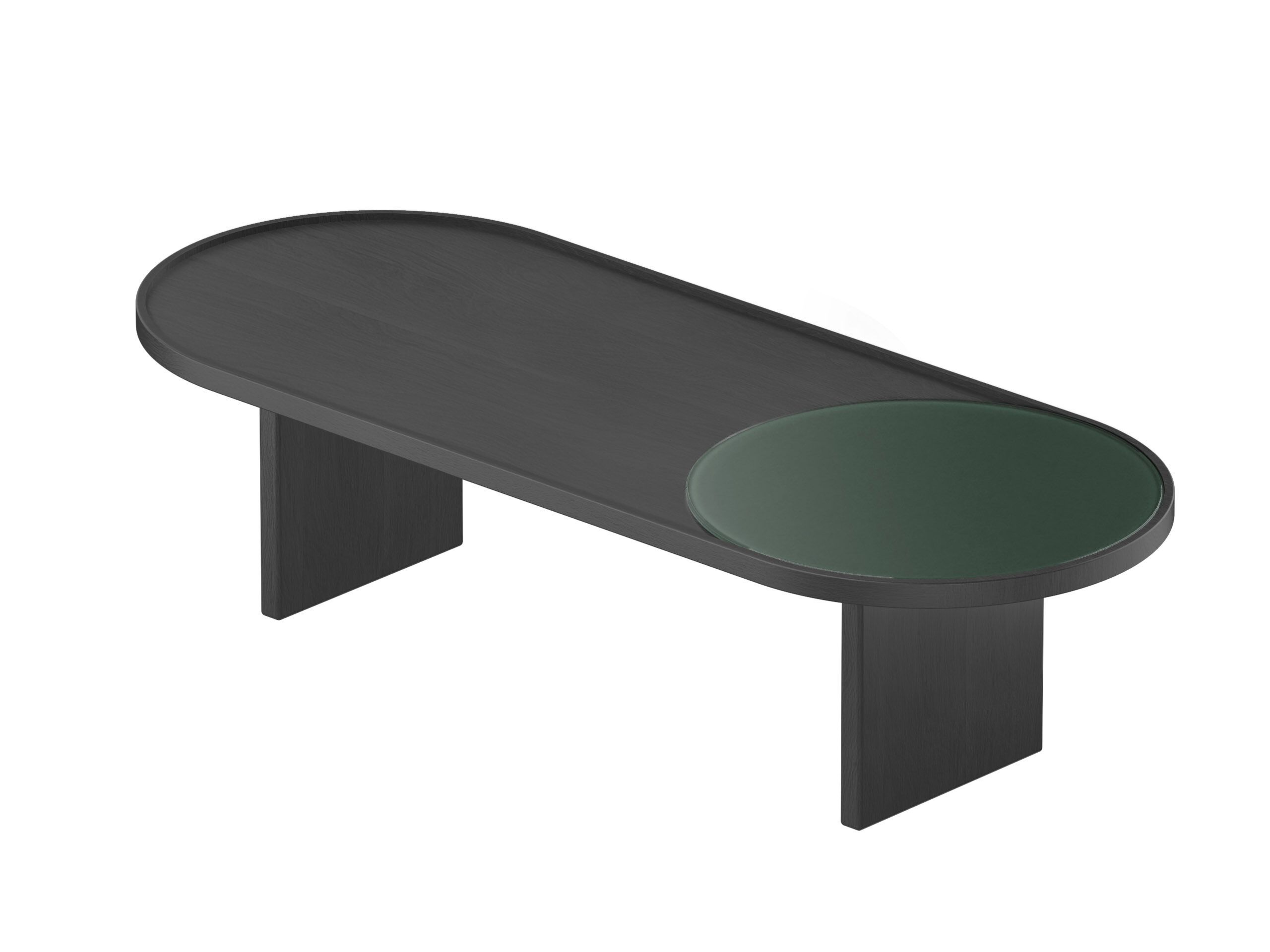 Овальный журнальный столик из дерева и стекла Noah Living Piet ARCH-00144652 - Вид №3