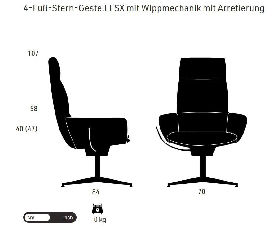 4-спицевое вращающееся кресло с подлокотниками KFF Faye Casual ARCH-00120922 - Вид №13