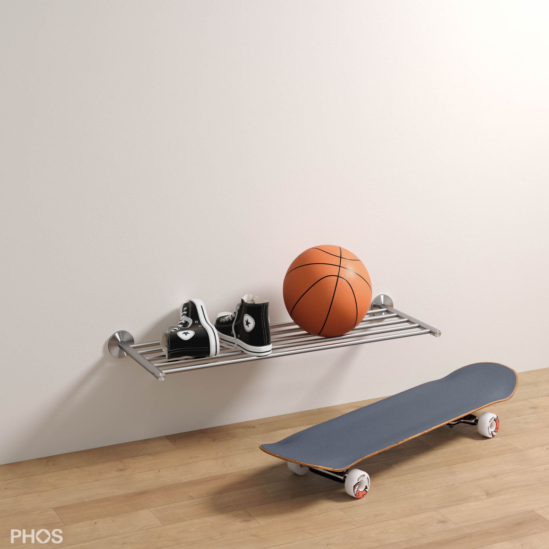 SR1000-1W Настенная полка для обуви шириной 100 см. PHOS  - Вид №2