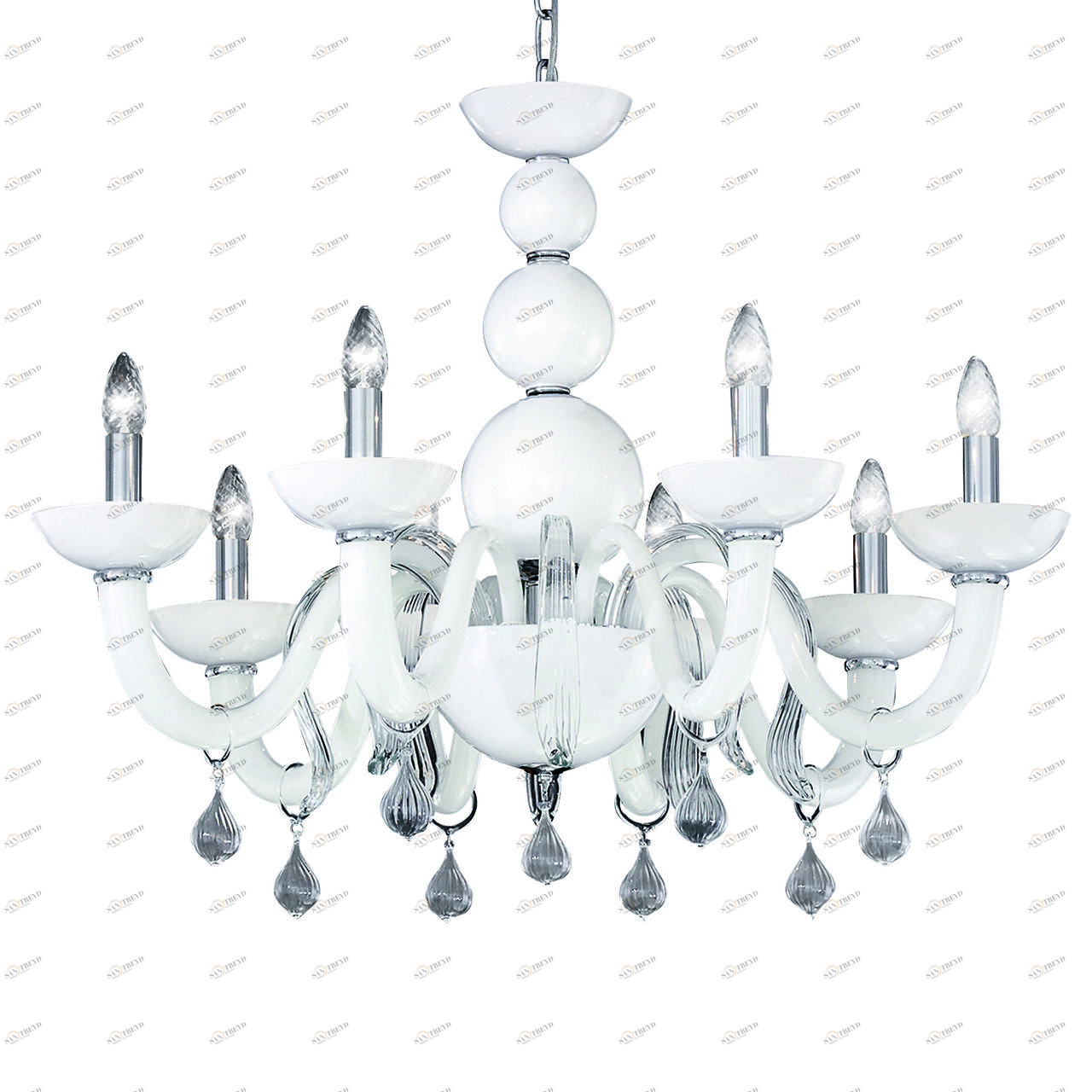 Подвесная люстра Ideal Lux Windsor SP8 IDEAL LUX ДИЗАЙНЕРСКИЕ, WINDSOR 057457 Белый 