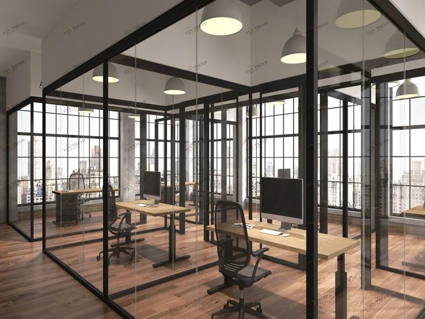 Tis Стеклянная передвижная стена для офиса sun-id-1393073