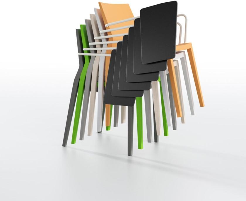 IBEBI Штабелируемый пластиковый стул с подлокотниками Hoth sun-id-1449495 - Вид №4