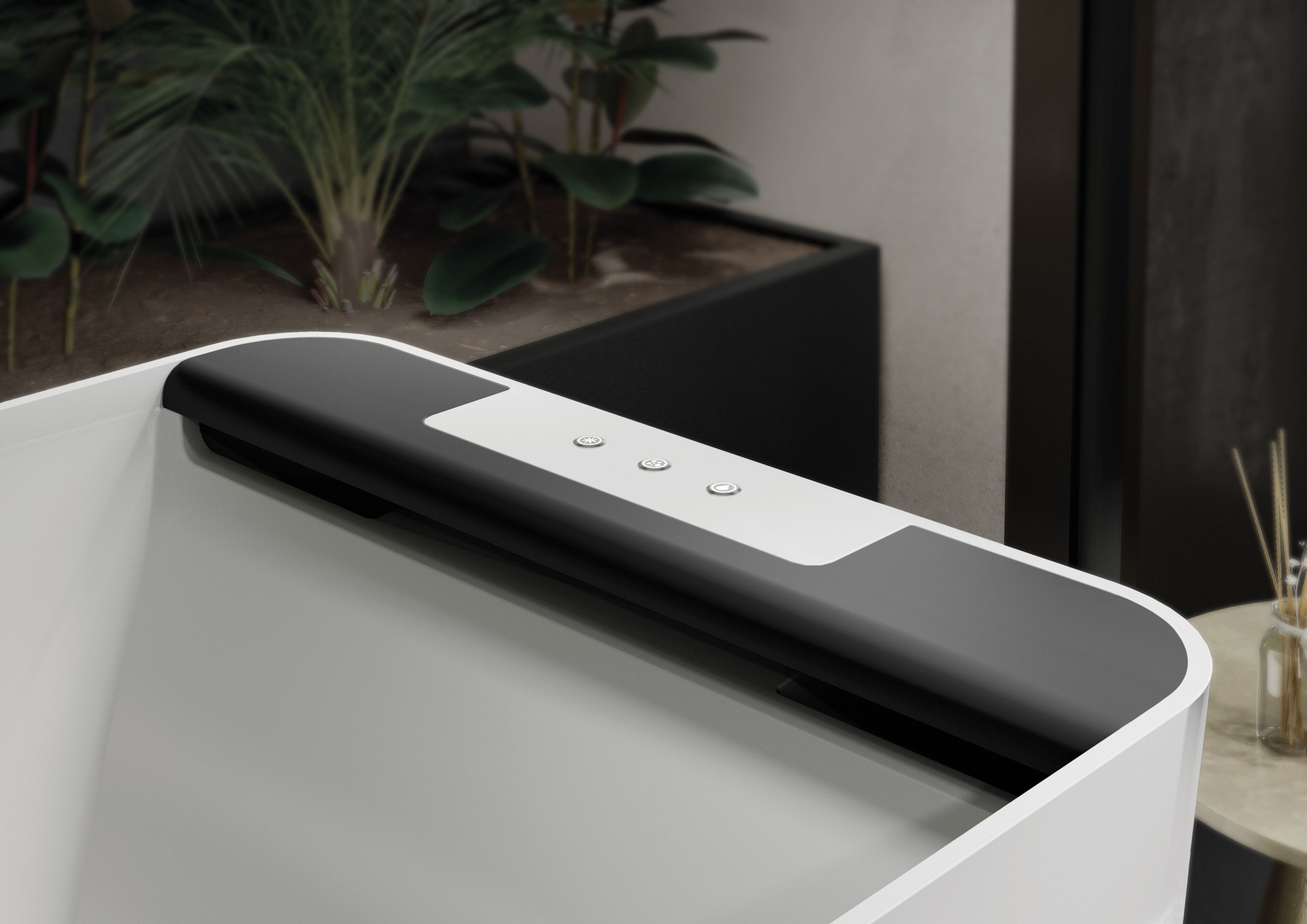 Прямоугольная ванна в центре комнаты с джакузи Kinedo Saphir ARCH-00068763 - Вид №2