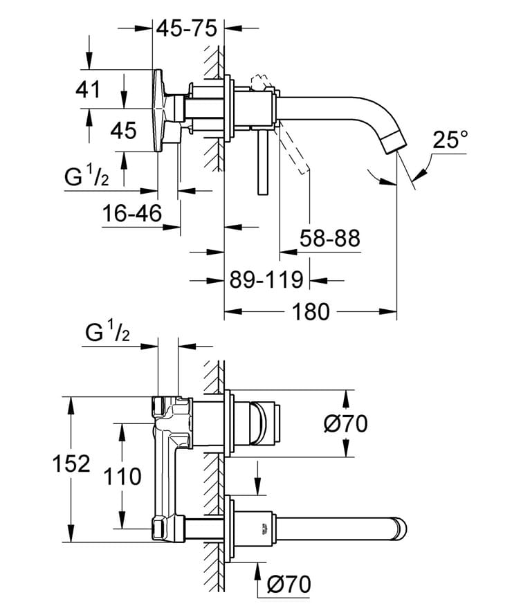 Встраиваемый корпус для смесителя Grohe 32635000 ARCH-00035528 - Вид №3