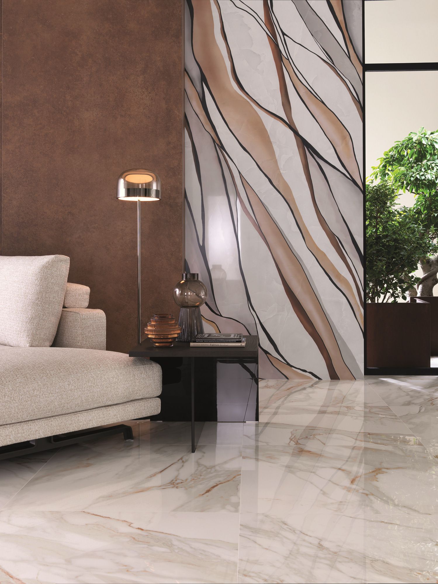 Пол / керамогранит с мраморным эффектом FAP ceramiche Roma Gold ARCH-00044009 - Вид №5