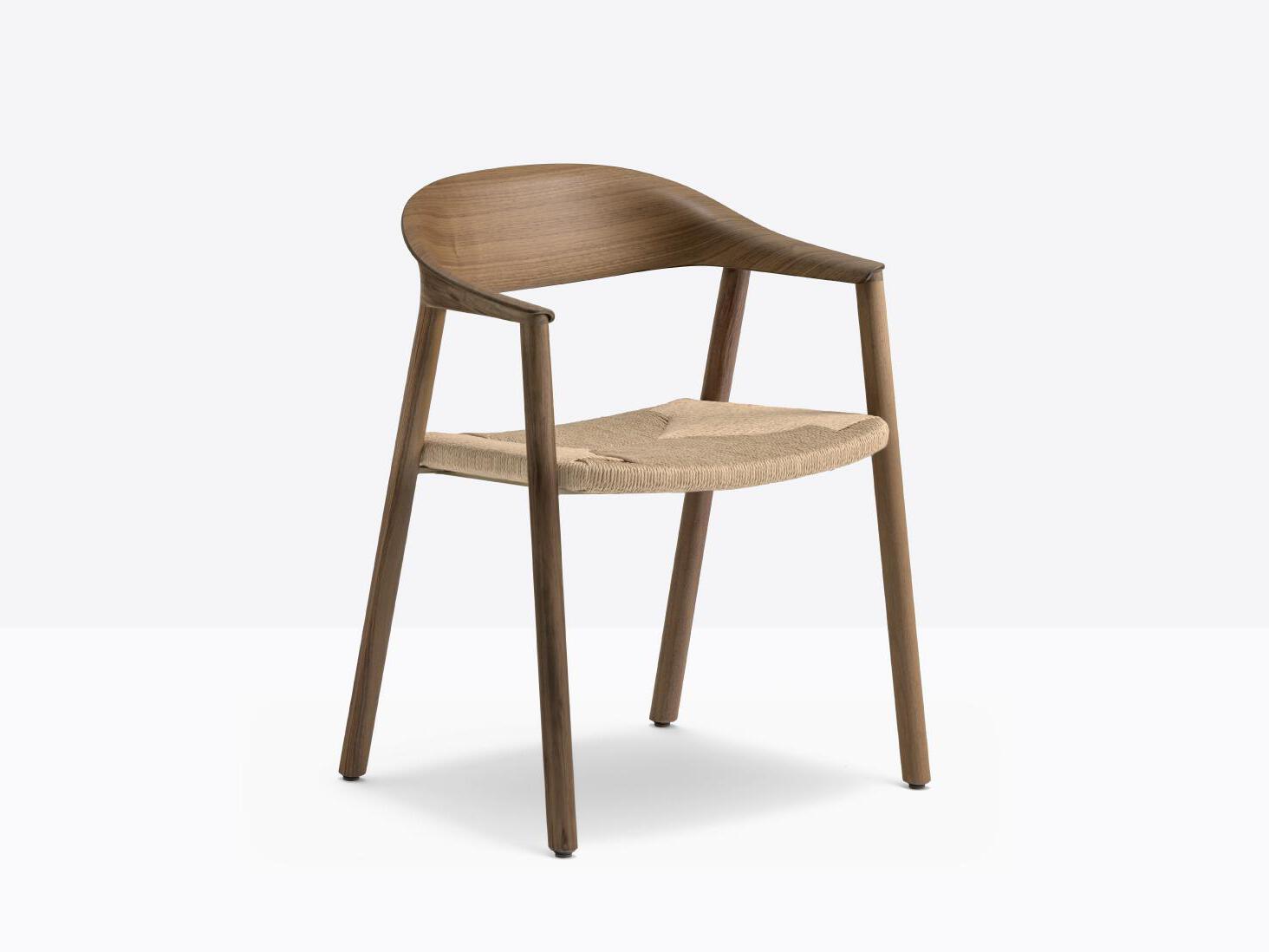 Деревянный стул с подлокотниками Pedrali ARCH-00028097