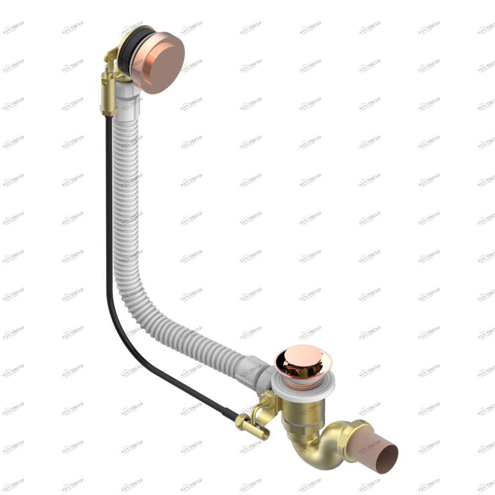 G7D-300 Перелив для ванны - модель THG Thg-paris Saint Germain с рукоятками Розовое золото G7D-300 CAT.F