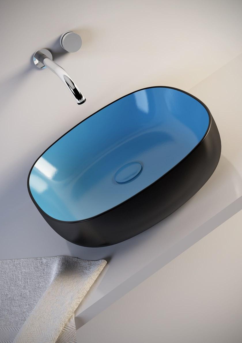 Met42040 Накладная раковина на столешницу  овальная Olympia Ceramica METAMORFOSI - Вид №3