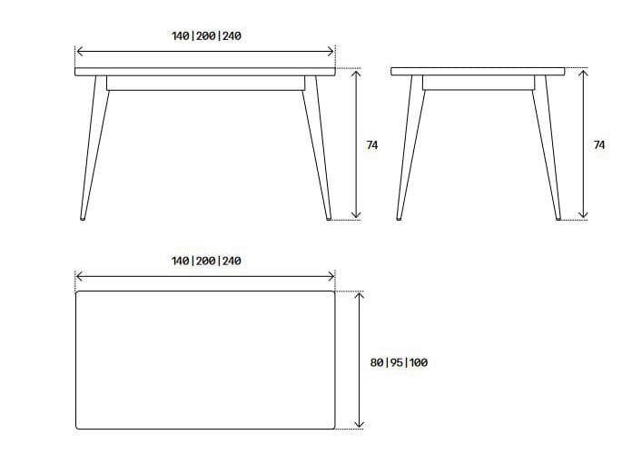 Прямоугольный обеденный стол из стали и дерева Tolix T55 / 56 ARCH-00061013 - Вид №7