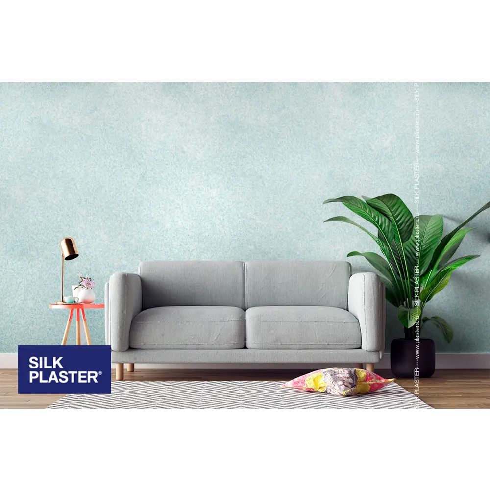 Жидкие обои Silk Plaster Absolute А306 0.83 кг цвет морской волны 82736078 STLM-2196014  - Вид №3