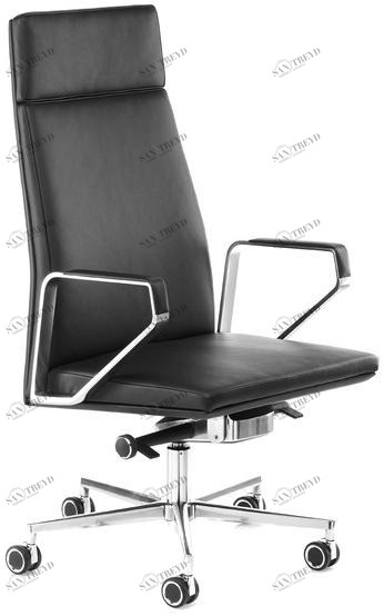 Spiegels 5-спицевое вращающееся кожаное офисное кресло с подлокотниками .pilot P200