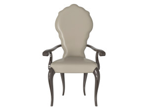 Кожаный стул с подлокотниками