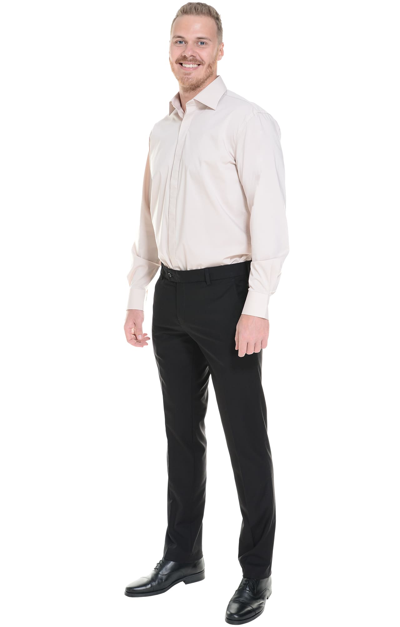 5030099 Рубашка мужская  beige El-Risto  Корпоративная одежда  размер 45/182-188  - Вид №4