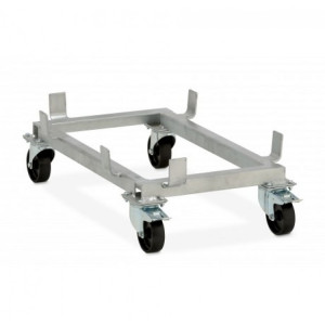 8012 СЕМО Подставка для контейнера CEMO GRP на колесах оцинкованная стальная рама 1100 л.
Вес 25 кг