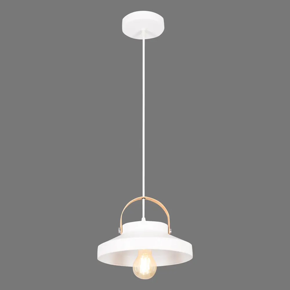 Подвесной светильник Toplight Wendi, 1 лампа, 7 м², цвет белый/дерево STLM-2090661 - Вид №2