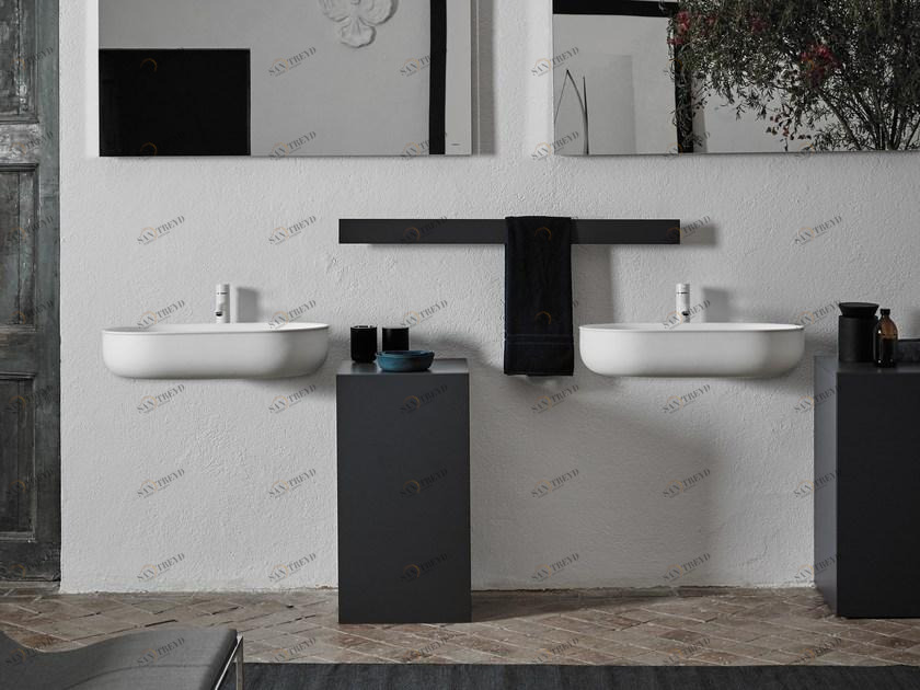 Pr003 / pr004 Подвесная раковина настенная овальная Inbani  белая 