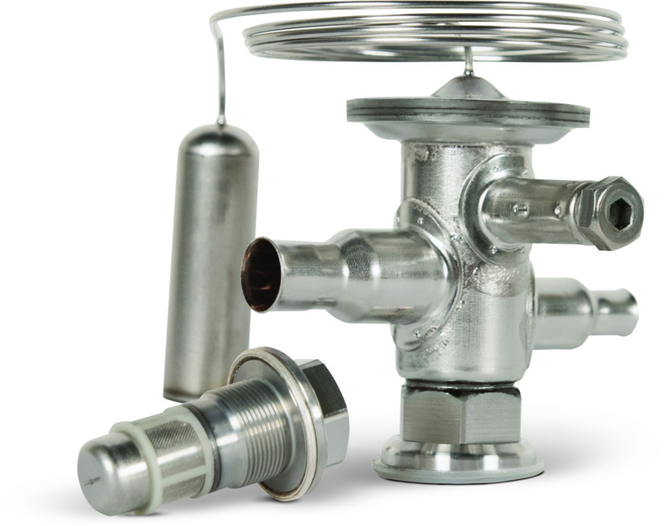 Danfoss TUA/TUAE — Клапаны терморегулирующие со сменными клапанными узлами TUA Корпус клапана с элементом термостат 068U2296