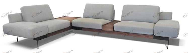 Rossini Sofas Кожаный угловой диван с вещевым ящиком sun-id-1515941