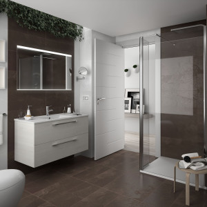 23277 SALGAR Мебель для умывальника FUSSION CHROME 1000 SBIANCATO с 2 ящиками 997 x 540 x 450 мм Sbiancato