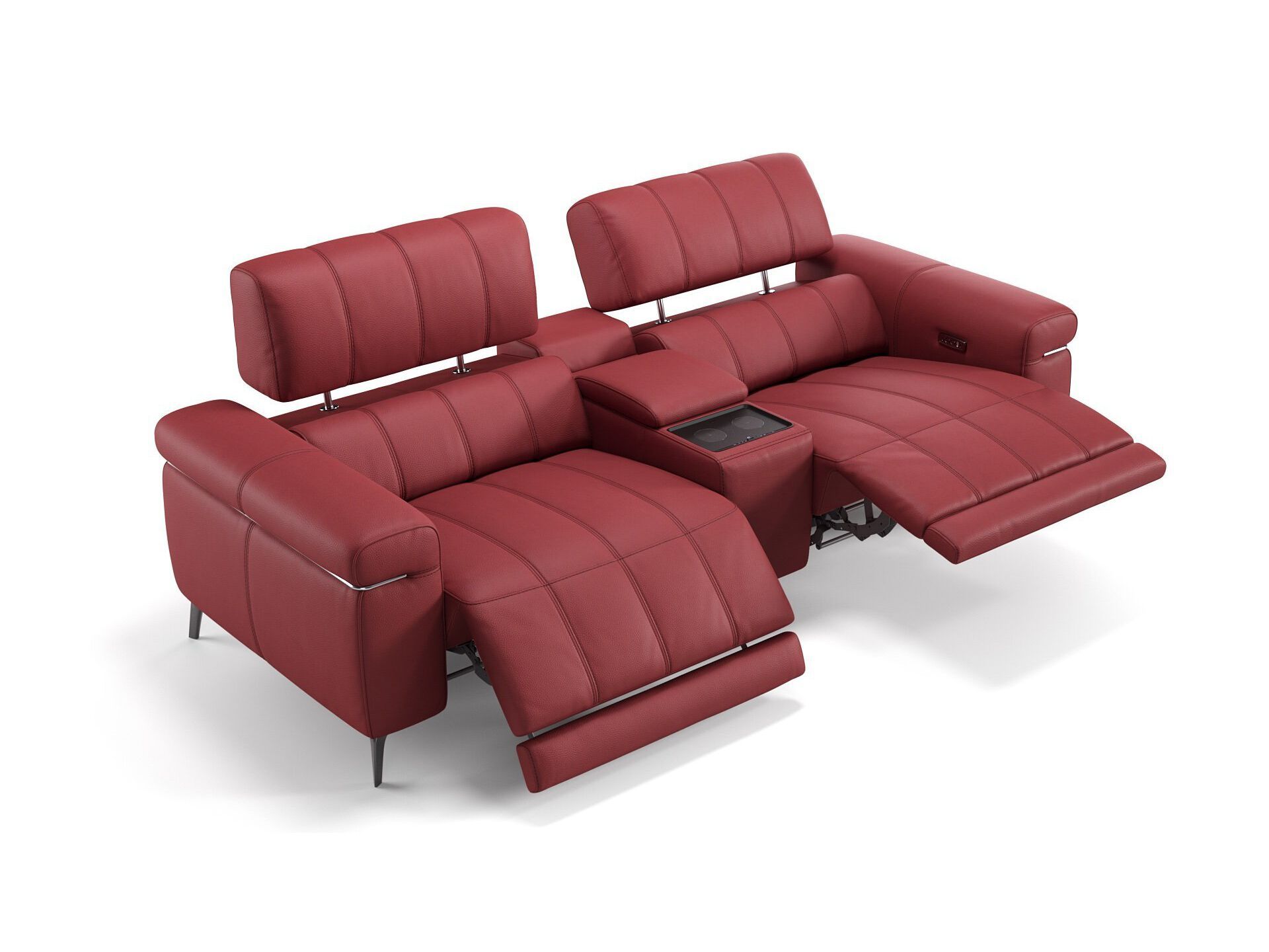 2 местный домашний кинотеатр кожаный диван Sofanella Soleto ARCH-00132022 - Вид №1
