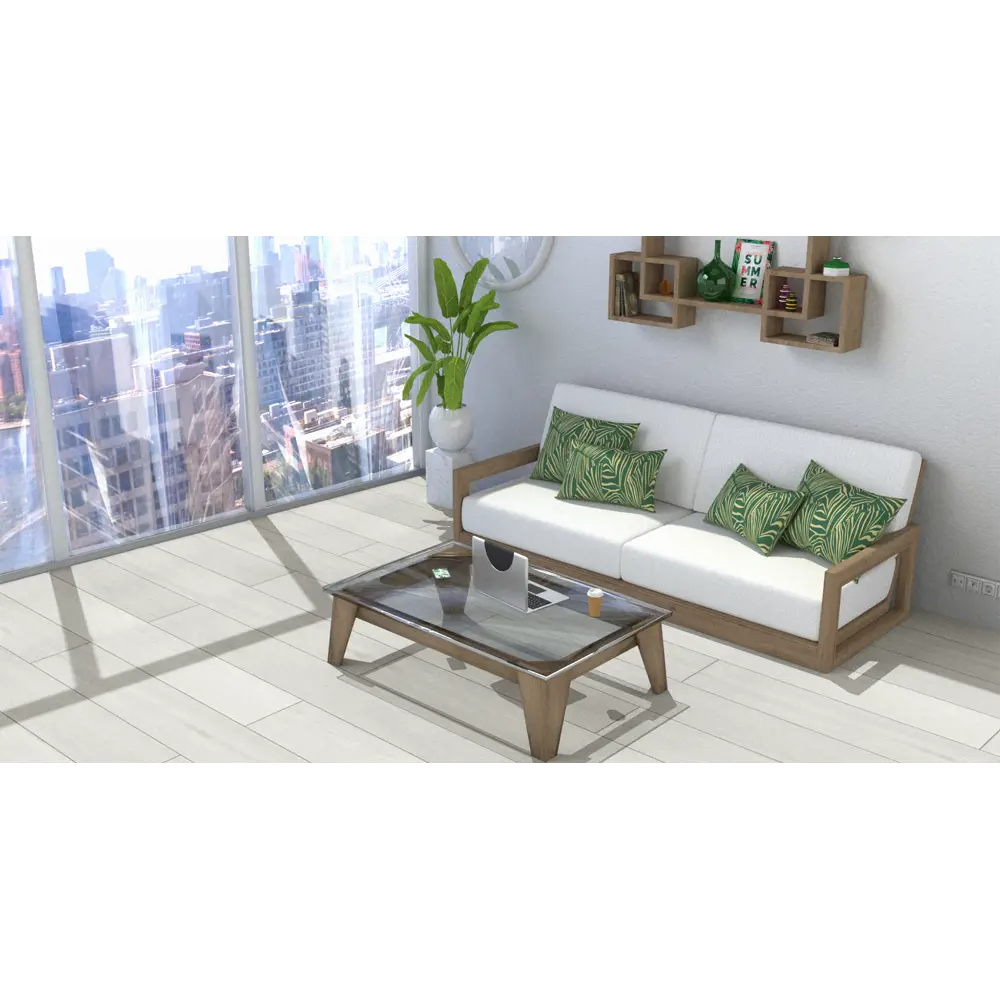 KREAFORTA SPC плитка Дуб Снежа - влагостойкое напольное покрытие с 4 фасками 89395121 STLM-1571832 - Вид №9