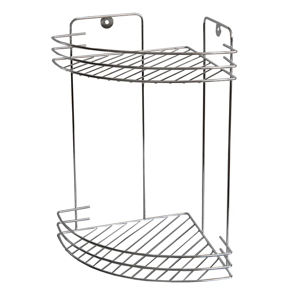 Полка для душа Delphinium Стил угловая 2 яруса цвет хром STLM-2108447 - Вид №1