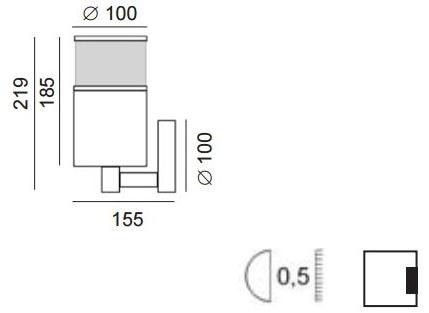 BEL-LIGHTING Настенный светильник из нержавеющей стали с прямым светом Sumo 972.e2.04 - Вид №1