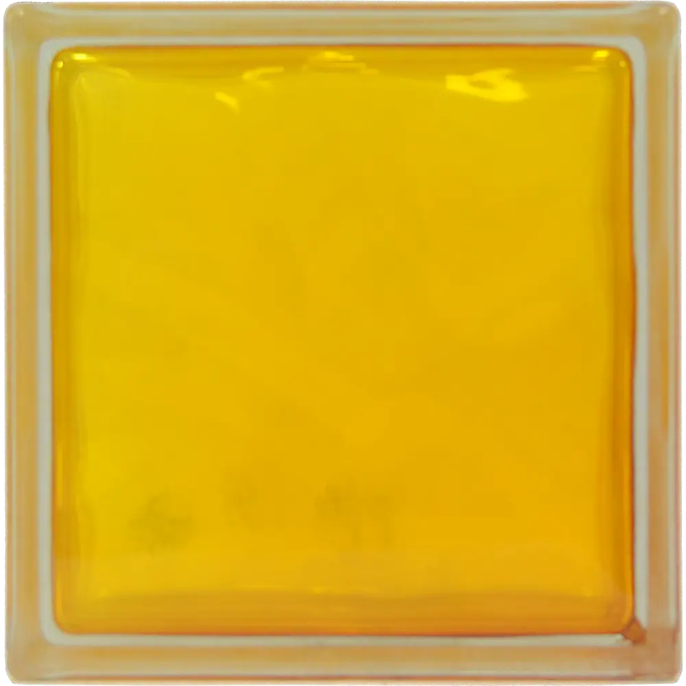 Стеклоблок Волна цвет ярко-медовый полуматовый VITRABLOCK STLM-2038209