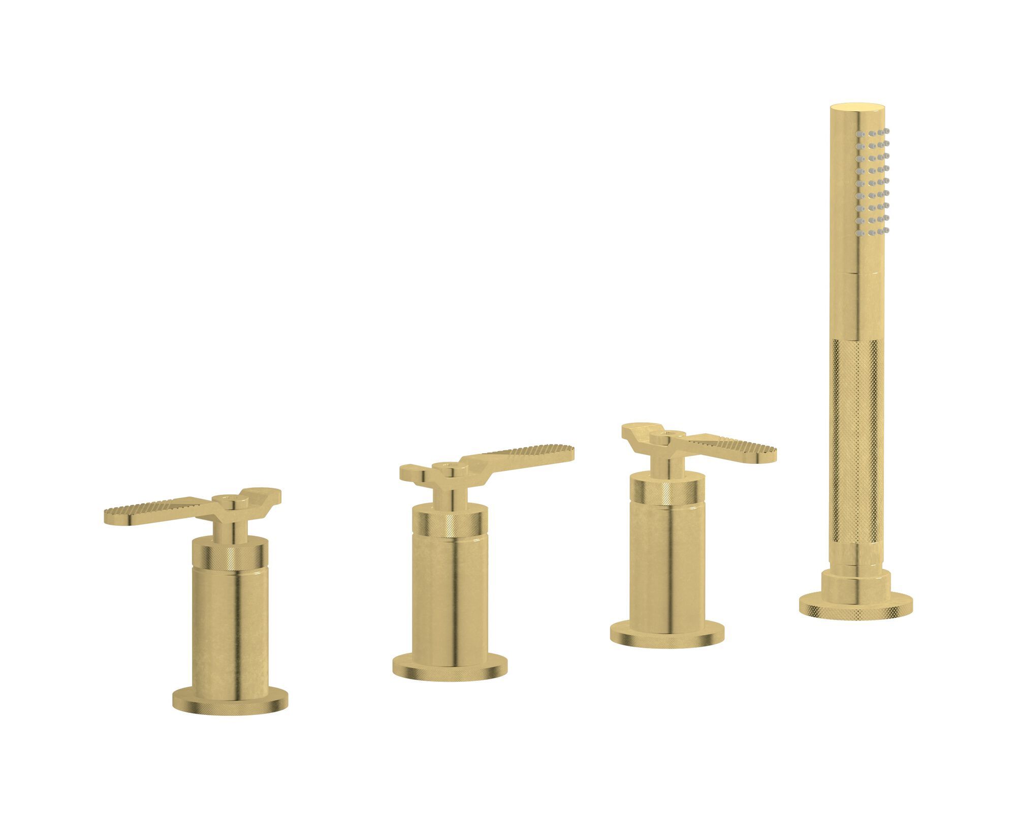 Встраиваемый смеситель для ванны с 4 отверстиями и ручным душем IB Bold ARCH-00081508 - Вид №14