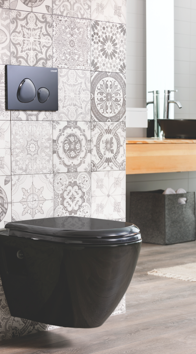 TP325-11SI00E-0000 Унитаз подвесной ЧЕРНЫЙ Creavit  - Вид №2