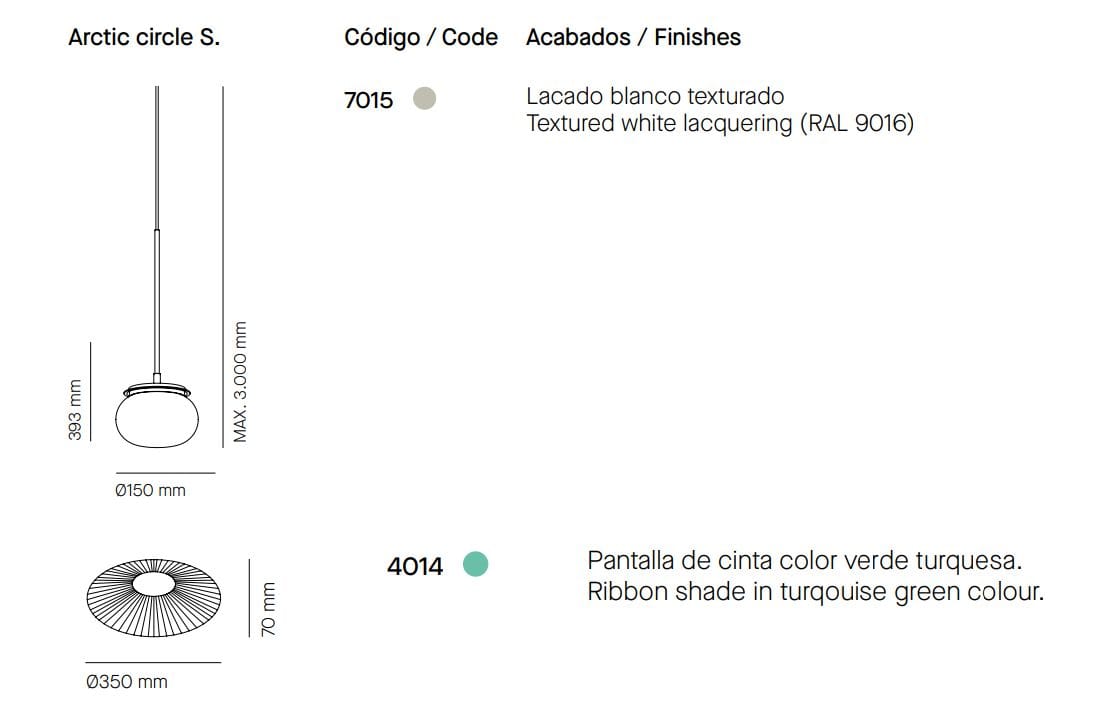 Ткань светодиодный подвесной светильник In Stock Milan Iluminacion ARCH-00121171 - Вид №3