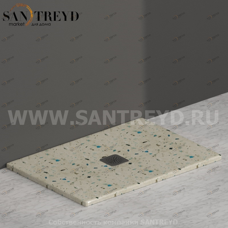 DT101GB Душевой поддон 100x70 керамический Globo Ceramica Globo DOCCIATRE