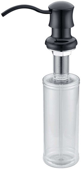 Встраиваемый дозатор ZorG Inox ZR-21 BLACK для жидкого мыла, черный