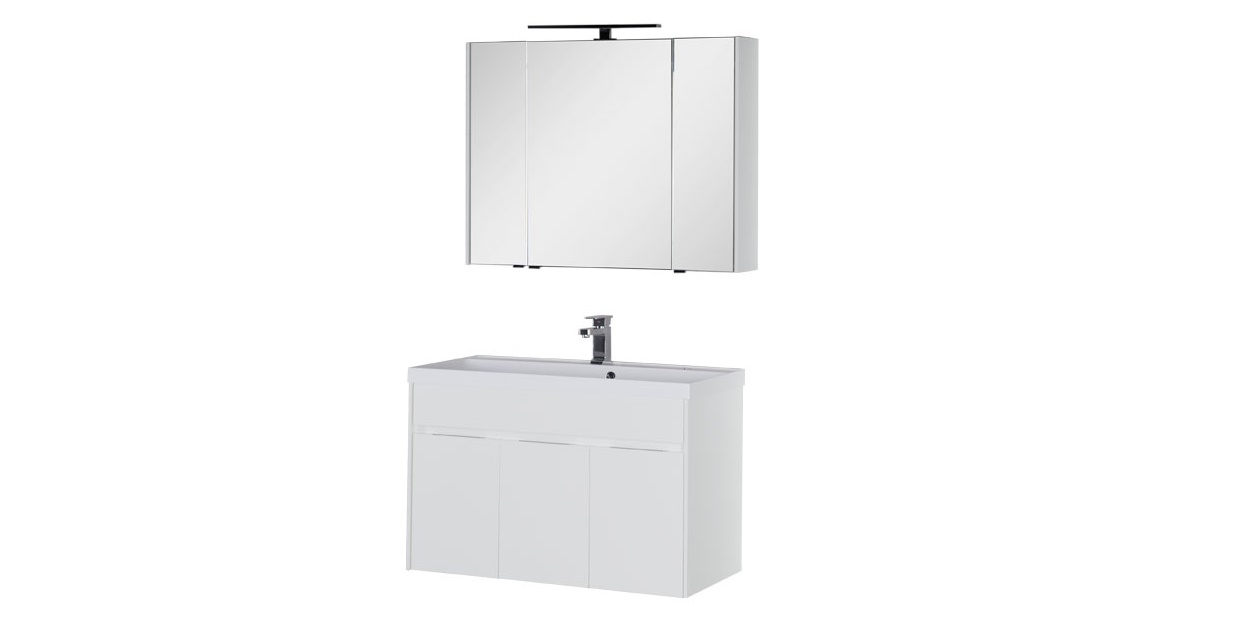 Комплект мебели Aquanet Латина 100 белый 00179841 - Вид №2