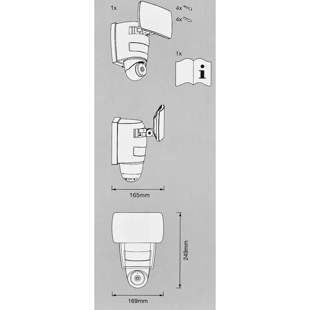 Прожектор светодиодный WiFi 3000 К 1800 Лм IP65 с камерой и датчиком, теплый белый свет LEDVANCE STLM-2158806 - Вид №10