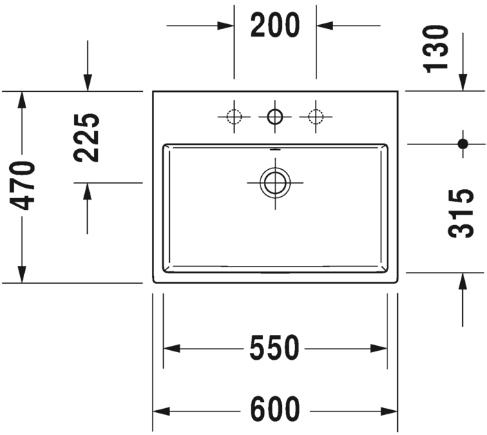 2350600073 Подвесная раковина настенная овальная Duravit Vero Air - Вид №1
