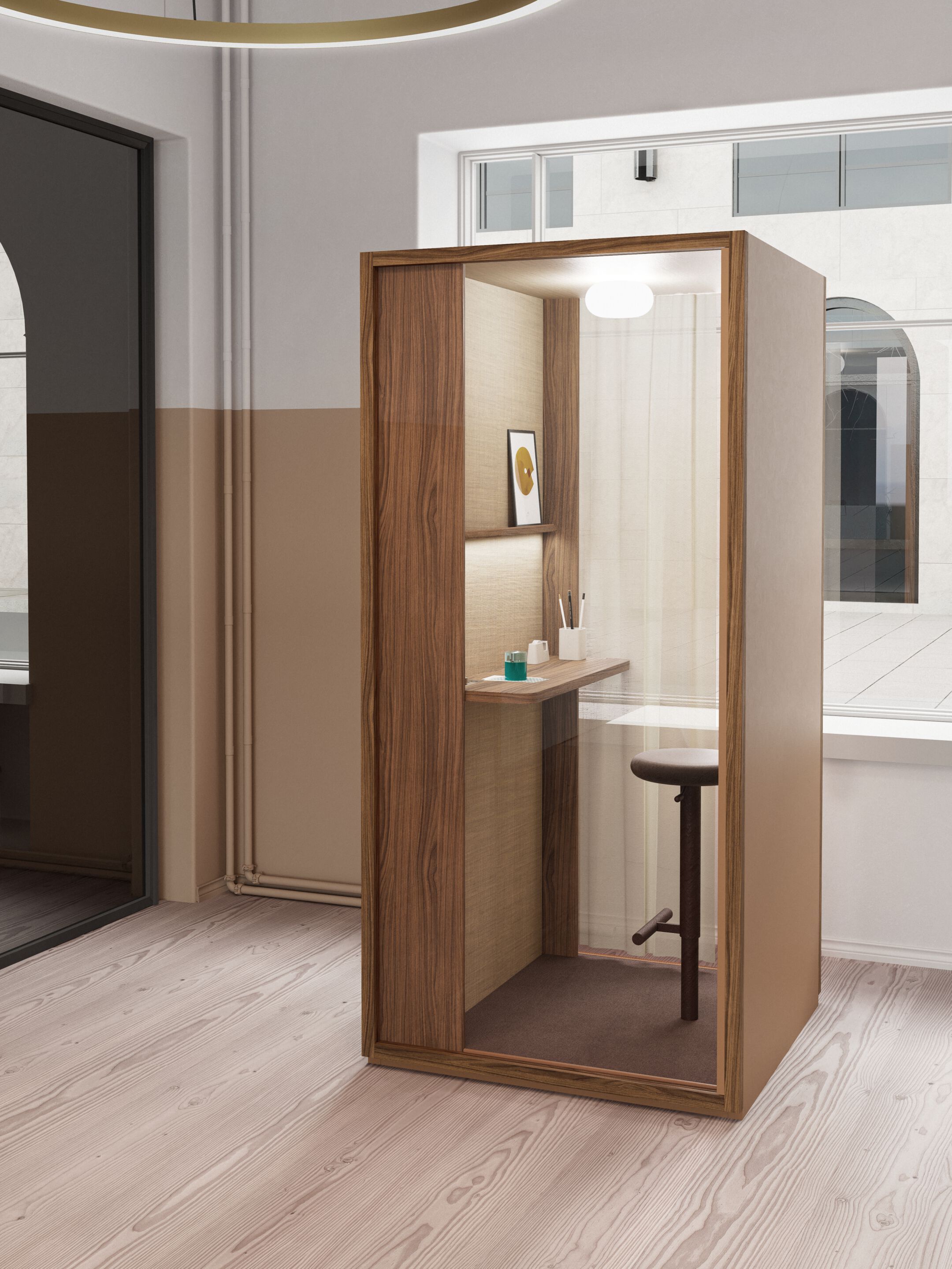 Одноместная акустическая офисная кабина со встроенным освещением Kettal Kall ARCH-00085726 - Вид №6