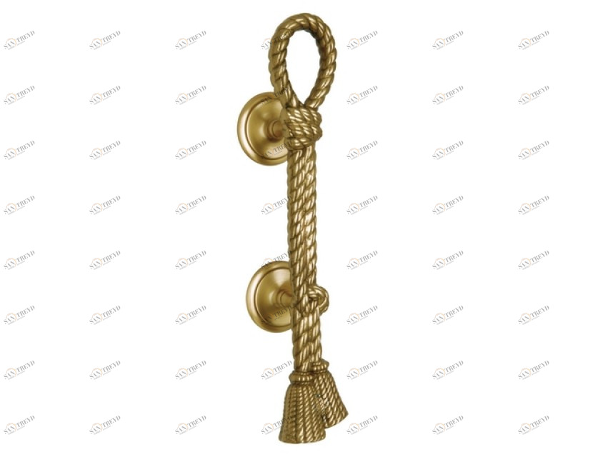 0N4485.000.71 Комплект дверных ручек 400мм на розетках Античное серебро Mestre 