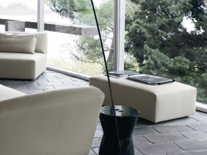 Съемный пуф из ткани