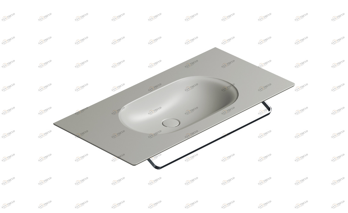 1100HZCS Подвесная раковина настенная консольная овальная CERAMICA CATALANO  серая 