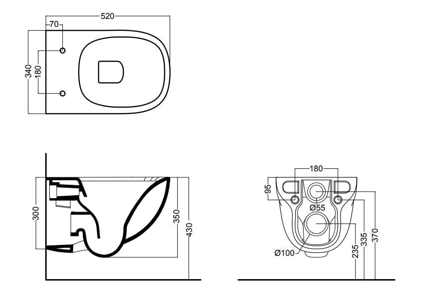 Керамический подвесной туалет Axa Wild ARCH-00146870 - Вид №6