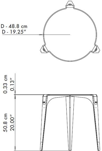 GABRIEL SCOTT Круглый высокий журнальный столик из кожи Bardot sun-id-1468149 - Вид №6